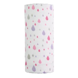 Velká bavlněná osuška Pink drops/růžové kapky