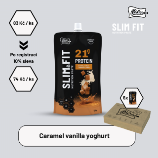 Slim fit Příchuť: jogurt s vanilkou a karamelem, Počet sáčků v balení: 6