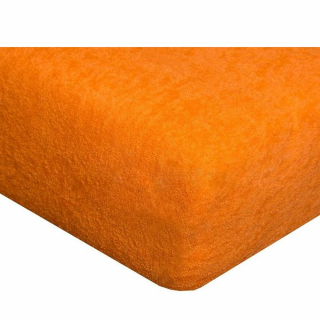 Froté prostěradlo oranžové - 180x200cm