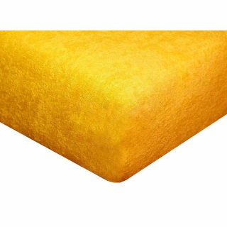 Froté prostěradlo slunečně žluté - 180x200cm