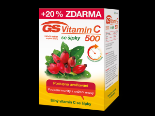 GS Vitamín C 500 se šípky 100+20 tablet