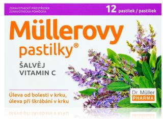 Müllerovy pastilky šalvěj vitamin C 12 ks