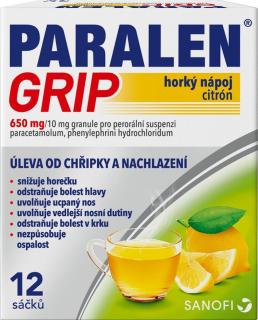 Paralen Grip Horký nápoj Citron 12 sáčků