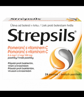 Strepsils Pomeranč s vitaminem C 24 pastilek