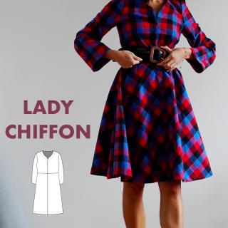 Střih na dámské (nejen) šifonové šaty LADY CHIFFON