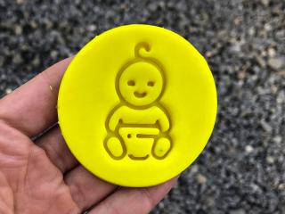 Miminko - razítko + Vykrajovátko: Ano, Rozměr: 7 cm