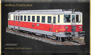 CHOCO POLA - Motorový vůz řady M „Kredenc“ kód: 93-033 retro čokoláda 250g (hořká)