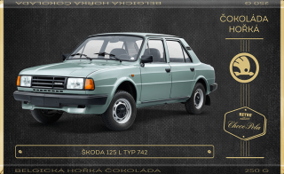 CHOCO POLA - Škoda 125 L, typ 742 kód: 93-001 retro čokoláda 250g (hořká)