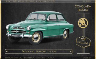 CHOCO POLA - Škoda 440 „Spartak“, typ 970 kód: 93-022 retro čokoláda 250g (hořká)