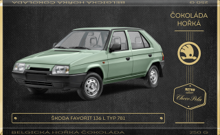 CHOCO POLA - Škoda Favorit 136 L, typ 781 kód: 93-047 retro čokoláda 250g (hořká)