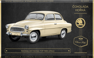 CHOCO POLA - Škoda Octavia, typ 985 (1961) kód: 93-002 retro čokoláda 250g (hořká)