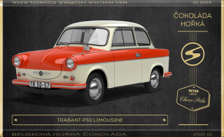 CHOCO POLA - Trabant P50 Limousine kód: 93-051 retro čokoláda 250g (hořká)