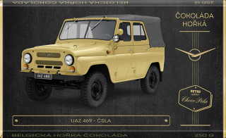 CHOCO POLA - UAZ 469 ČSLA kód: 93-065  retro čokoláda 250g (hořká)