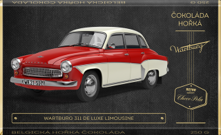 CHOCO POLA - Wartburg 311 De Luxe Limousine kód: 93-054 retro čokoláda 250g (hořká)