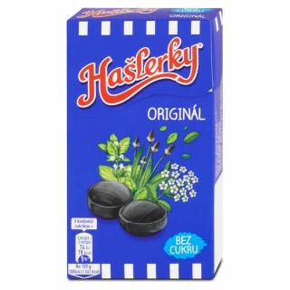 Hašlerky Originál bonbóny s příchutí bylin a mentolu v krabičce 35g