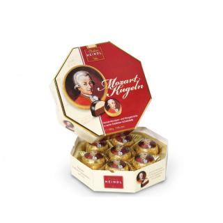 HEINDL Mozart koule bonboniéra osmihran 100g