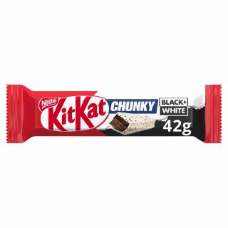 KitKat Chunky black & white tyčinka s kakaovou náplní v bílé polevě 42g