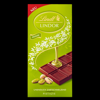 LINDT Lindor čokoláda mléčná Milk Pistacie 100g