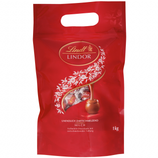 Lindt Lindor čokoládové pralinky mléčné 32 % 1 kg