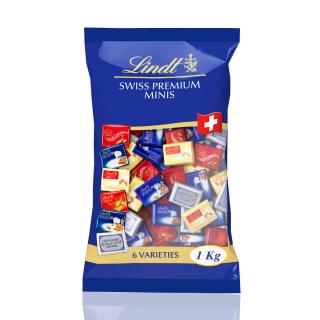 LINDT mini čokoládky 1kg mix 155 ks