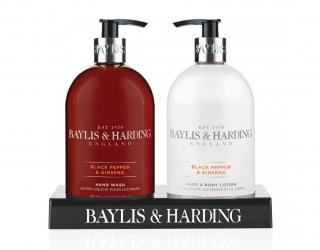 Baylis & Harding Tekuté mýdlo/Mléko na ruce  Černý pepř/Ženšen  2x500ml *