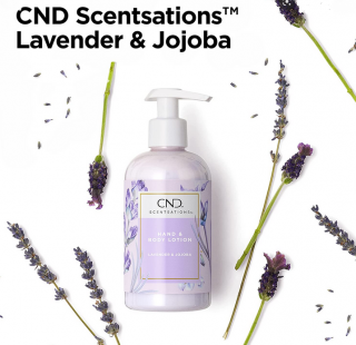 CND SCENTSATIONS™ LAVENDER & JOJOBA pleť. mléko levandule a jojoba 917ml