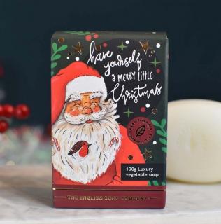 English Soap Company Vánoční tuhé mýdlo Santa Klaus/ Kadidlo & Myrha 100g *