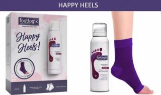 Footlogix HAPPY HEELS - Rough Skin Formula (7+) 125ml s párem Comfeeze pedikúrních ponožek