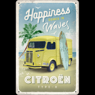 Plechová cedule Citroen Type H (Happiness Comes In Waves) 30 cm x 20 cm