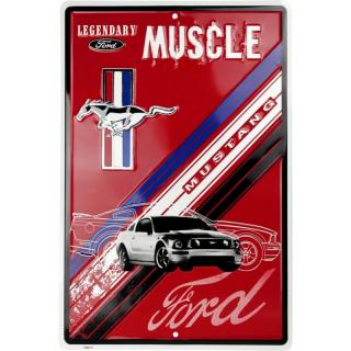 Plechová cedule Ford Mustang Legendary Muscle 30 cm x 45 cm