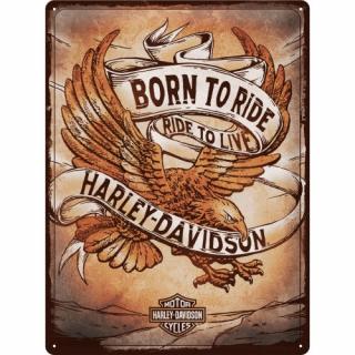 Plechová cedule Harley-Davidson Born to Ride 40 x 30 cm