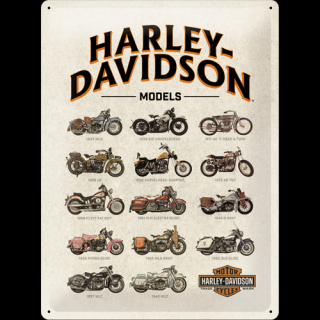 Plechová cedule Harley-Davidson Modely 40 x 30 cm