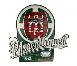 Plechová cedule Pilsner Urquell se sudem 60x57 cm