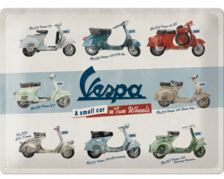 Plechová cedule Vespa (A Small Car on Two Wheels) 40 x 30 cm