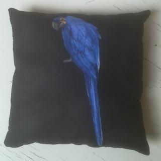 Dekorační polštářek 16x16 cm - papoušek 1