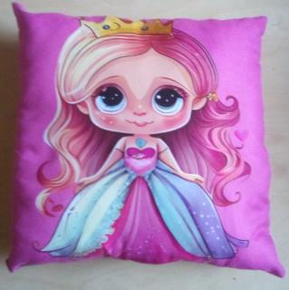 Dekorační polštářek 28x28 cm - princezna 1