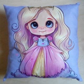 Dekorační polštářek 28x28 cm - princezna 2