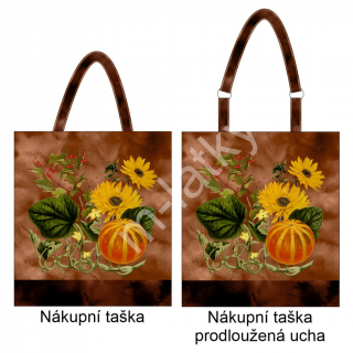 Nákupní taška dýně, slunečnice