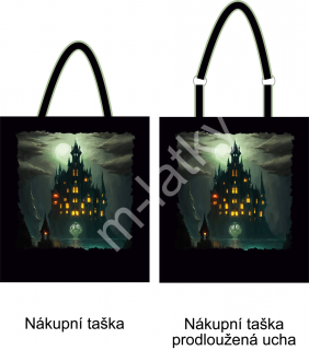 Nákupní taška zámek v noci