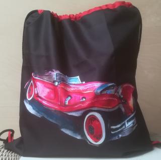 Stahovací vak červené auto - velikost L