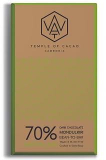 WAT Chocolate čokoláda z Kambodže 70% kaffir 70g