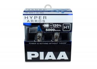 Autožárovky PIAA Hyper Arros 5000K H3 - o 120 % vyšší svítivost, jasně bílé světlo o teplotě 5000K Typ: H3