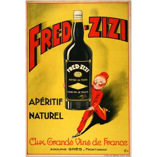 Retro cedule - French Wine Poster