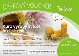 Dárkový poukaz/voucher výroba svíček