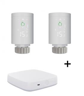 Wifi Termostatická Hlavice Designo - set 2 ks a brána Zigbee