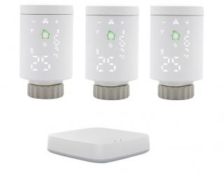 Wifi Termostatická Hlavice Designo - set 3 ks a brána Zigbee