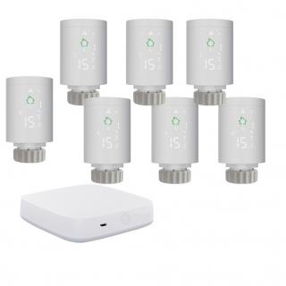 Wifi Termostatická Hlavice Designo - set 7 ks a brána Zigbee