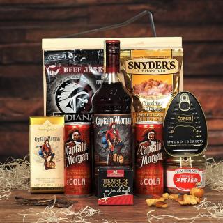 Dárkysimo Dárková bedna s páčidlem s rumem Captain Morgan Dark