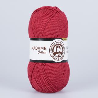 Bavlněná příze Madame cotton 009 tmavě červená