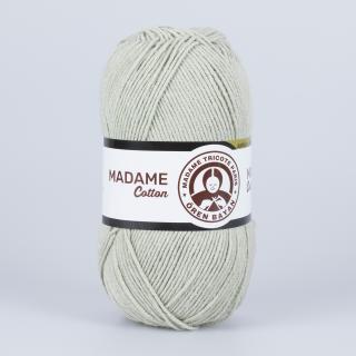 Bavlněná příze Madame cotton 020 šedozelená